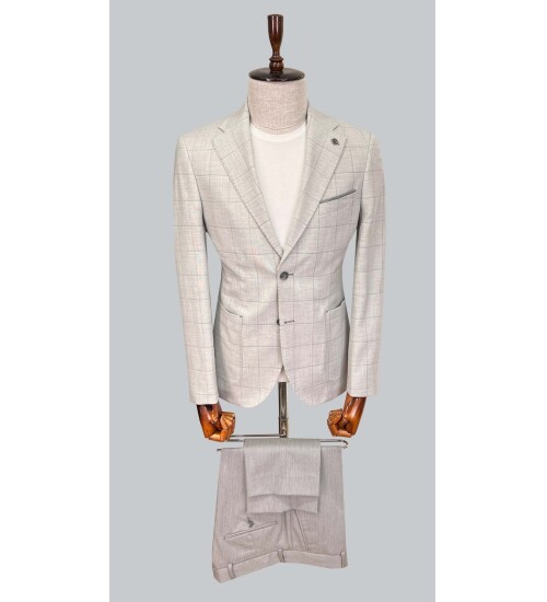 SUIT SARTORIA AÇIK GRİ KETEN TAKIM ELBİSE 2616