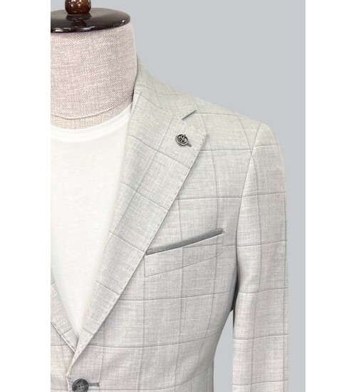 SUIT SARTORIA AÇIK GRİ KETEN TAKIM ELBİSE 2616