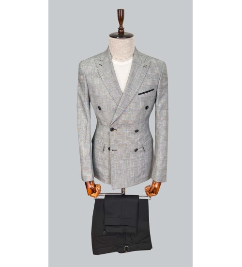 SUIT SARTORIA SİYAH KETEN TAKIM ELBİSE 2617