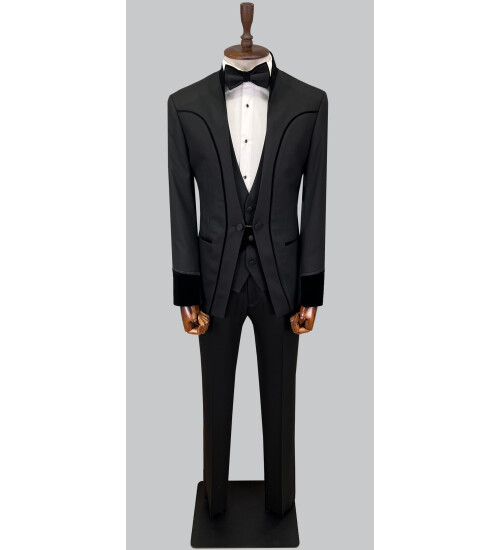 SUIT SARTORIA BLACK TUXEDO 5598