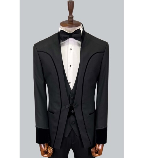 SUIT SARTORIA BLACK TUXEDO 5598