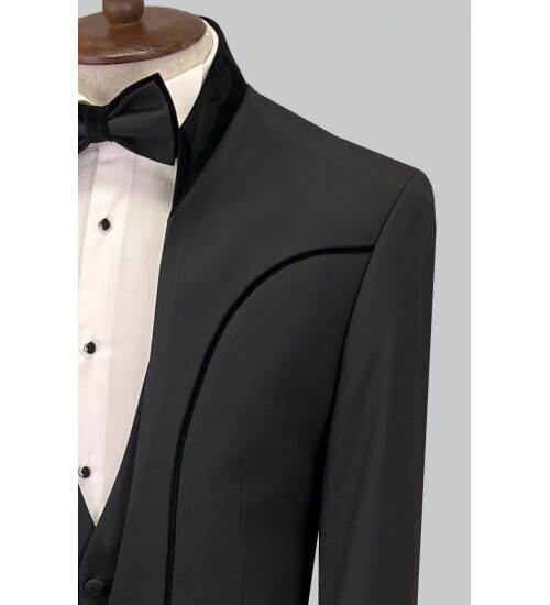 SUIT SARTORIA BLACK TUXEDO 5598
