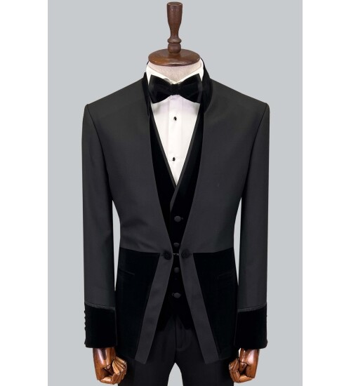 SUIT SARTORIA BLACK TUXEDO 5596