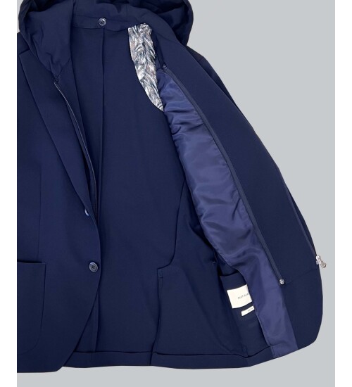 SUIT SARTORIA HOODED LAPEL NAVY BLUE PERFORMANCE SUIT 2630