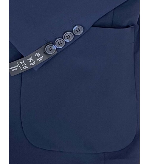 SUIT SARTORIA HOODED LAPEL NAVY BLUE PERFORMANCE SUIT 2630