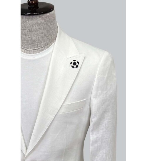 SUIT SARTORIA WHITE LINEN SUIT 2584