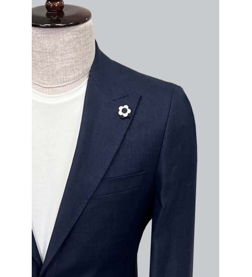 SUIT SARTORIA LACİVERT KETEN TAKIM ELBİSE 2584