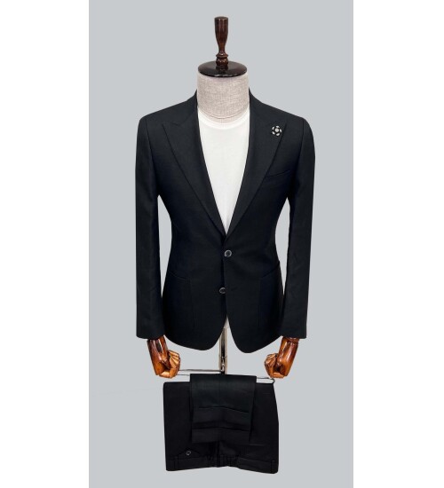 SUIT SARTORIA SİYAH KETEN TAKIM ELBİSE 2584