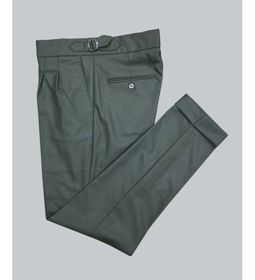 SUIT SARTORIA ÇİFT PİLE HAKİ PANTOLON 1121