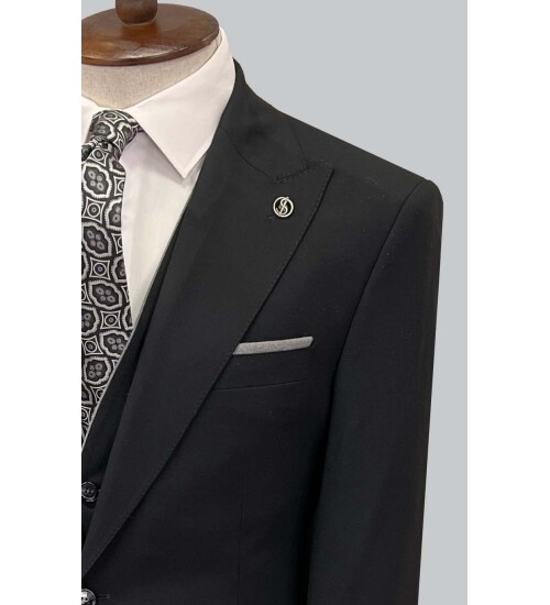 SUIT SARTORIA BLACK SUIT 2581