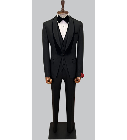 SUIT SARTORIA BLACK TUXEDO 5329
