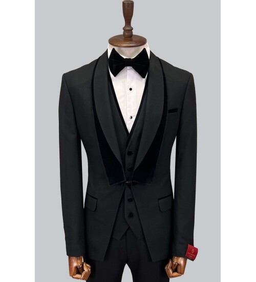 SUIT SARTORIA BLACK TUXEDO 5329