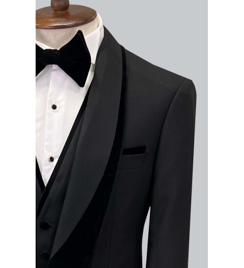 SUIT SARTORIA BLACK TUXEDO 5329