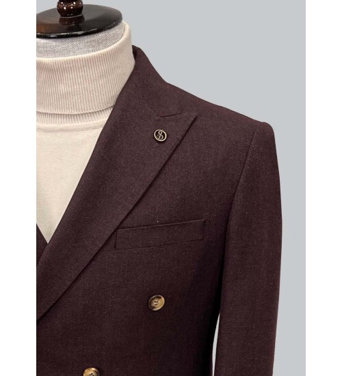 SUIT SARTORIA KRUVAZE BORDO CEKET 4533