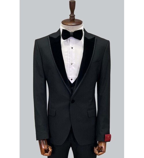 SUIT SARTORIA BLACK TUXEDO 5064