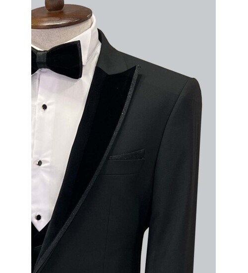 SUIT SARTORIA BLACK TUXEDO 5064