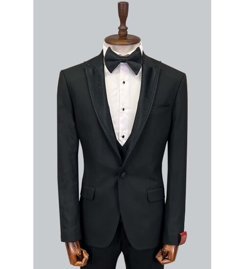 SUIT SARTORIA BLACK TUXEDO 5062