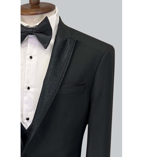 SUIT SARTORIA BLACK TUXEDO 5062
