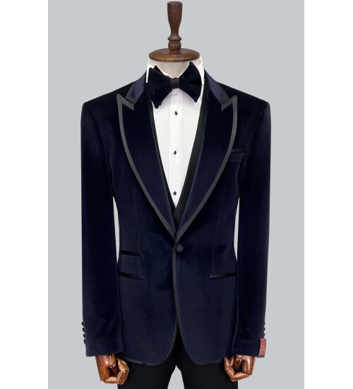 SUIT SARTORIA LACİVERT KADİFE DAMATLIK 5580