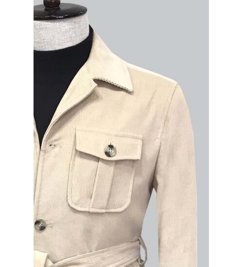 SUIT SARTORIA BEJ KADİFE KABAN 8126