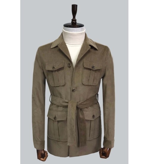SUIT SARTORIA BEJ KADİFE KABAN 8126