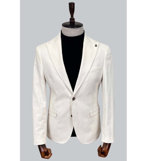 SUIT SARTORIA BEYAZ KADİFE CEKET 4401
