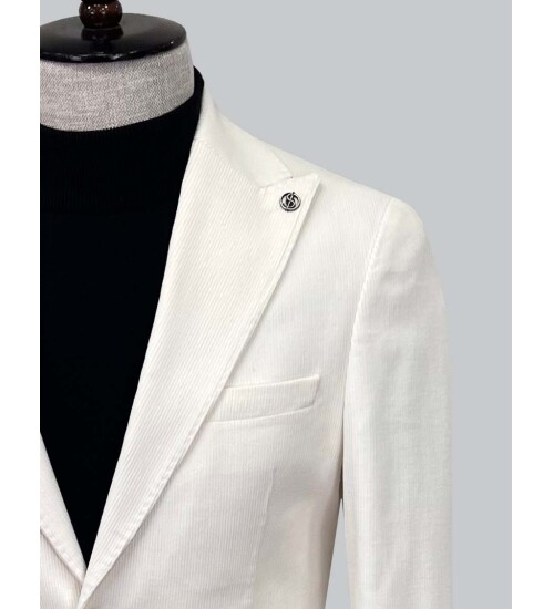 SUIT SARTORIA BEYAZ KADİFE CEKET 4401