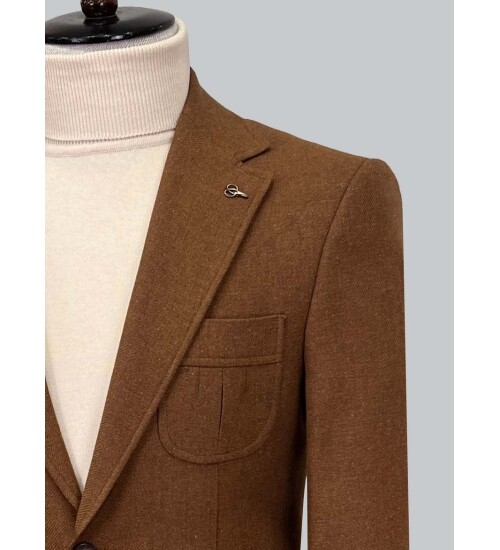 SUIT SARTORIA BROWN WOOL JACKET 4408