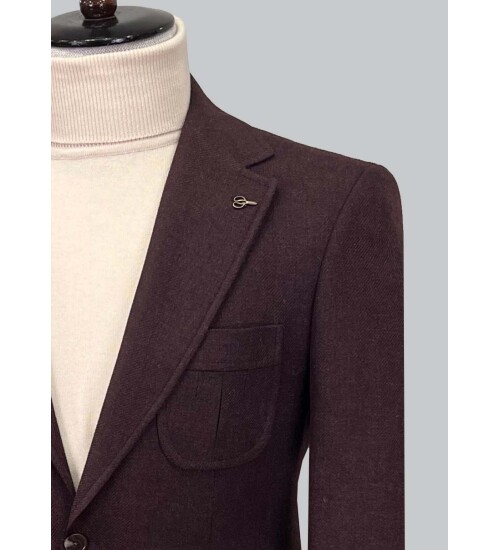 SUIT SARTORIA BORDO YÜN CEKET 4408