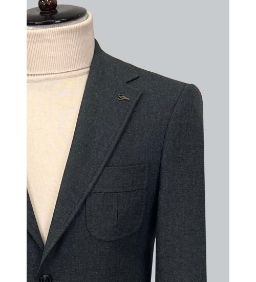 SUIT SARTORIA KOYU GRİ YÜN CEKET 4408