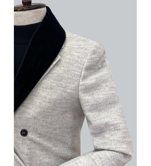 SUIT SARTORIA ÇIKARILABİLİR YAKA GRİ KABAN 8082