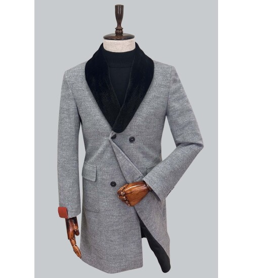 SUIT SARTORIA ÇIKARILABİLİR YAKA GRİ KABAN 8082