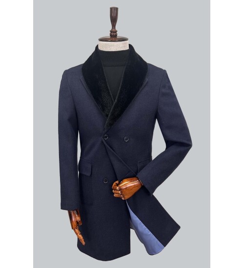 SUIT SARTORIA ÇIKARILABİLİR YAKA LACİVERT KABAN 8082
