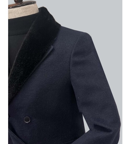 SUIT SARTORIA ÇIKARILABİLİR YAKA LACİVERT KABAN 8082