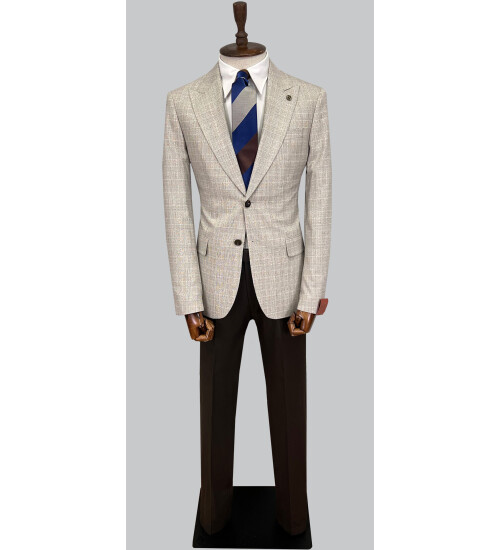SUIT SARTORIA YÜN BEJ TAKIM ELBİSE 2375