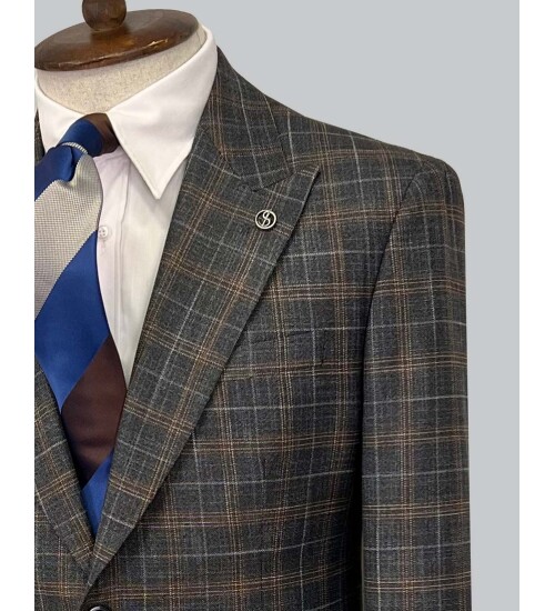 SUIT SARTORIA WOOL BROWN SUIT 2375