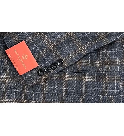 SUIT SARTORIA WOOL BROWN SUIT 2375