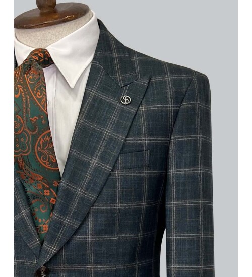 SUIT SARTORIA WOOL GREEN SUIT 2375