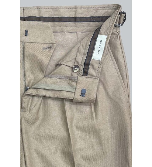 SUIT SARTORIA BEIGE LINEN TROUSERS 1116