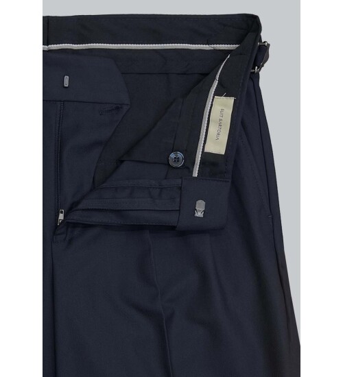 SUIT SARTORIA NAVY BLUE LINEN TROUSERS 1116