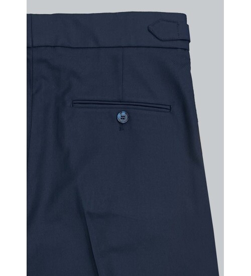 SUIT SARTORIA NAVY BLUE LINEN TROUSERS 1116