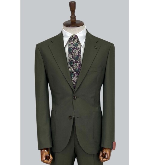 SUIT SARTORIA WOOL KHAKI SUIT 2448