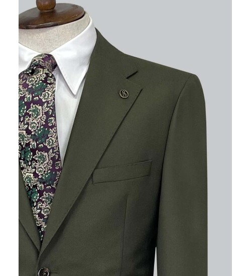 SUIT SARTORIA WOOL KHAKI SUIT 2448