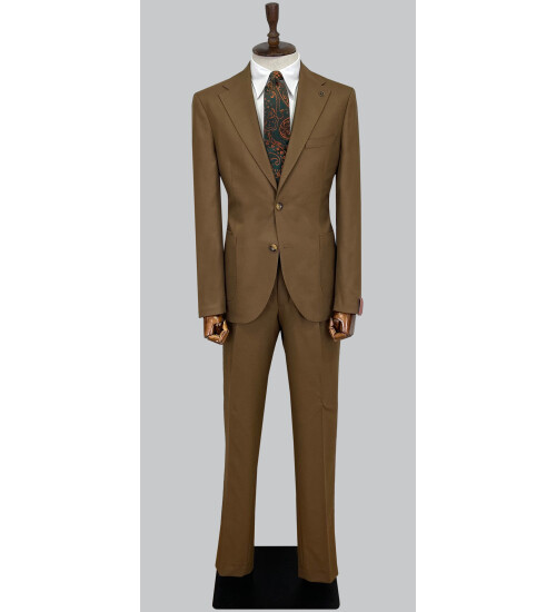 SUIT SARTORIA WOOL BROWN SUIT 2448