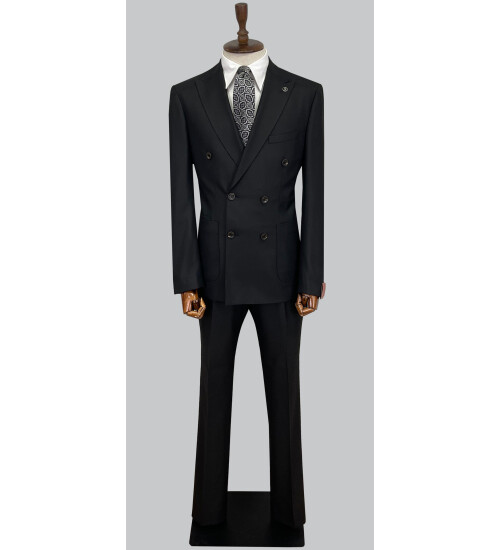 SUIT SARTORIA WOOL BLACK SUIT 2447