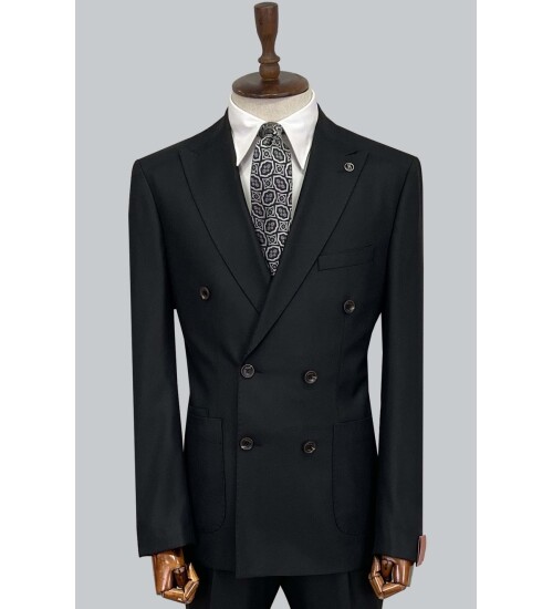 SUIT SARTORIA WOOL BLACK SUIT 2447