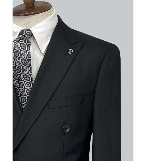 SUIT SARTORIA WOOL BLACK SUIT 2447