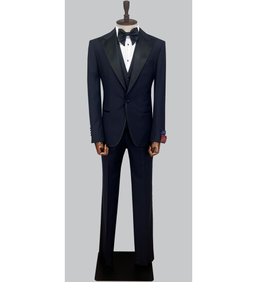 SUIT SARTORIA NAVY BLUE WOOL TUXEDO 5568