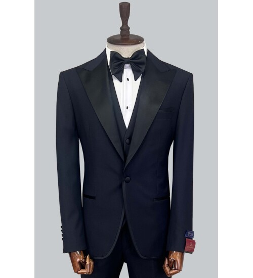 SUIT SARTORIA NAVY BLUE WOOL TUXEDO 5568
