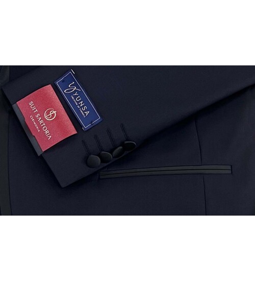 SUIT SARTORIA NAVY BLUE WOOL TUXEDO 5568